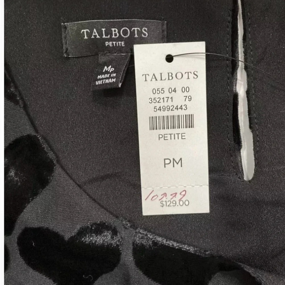 TALBOTS HEART VELVET BLOUSE TOP Size S Valentine’s Day - Picture 7 of 12